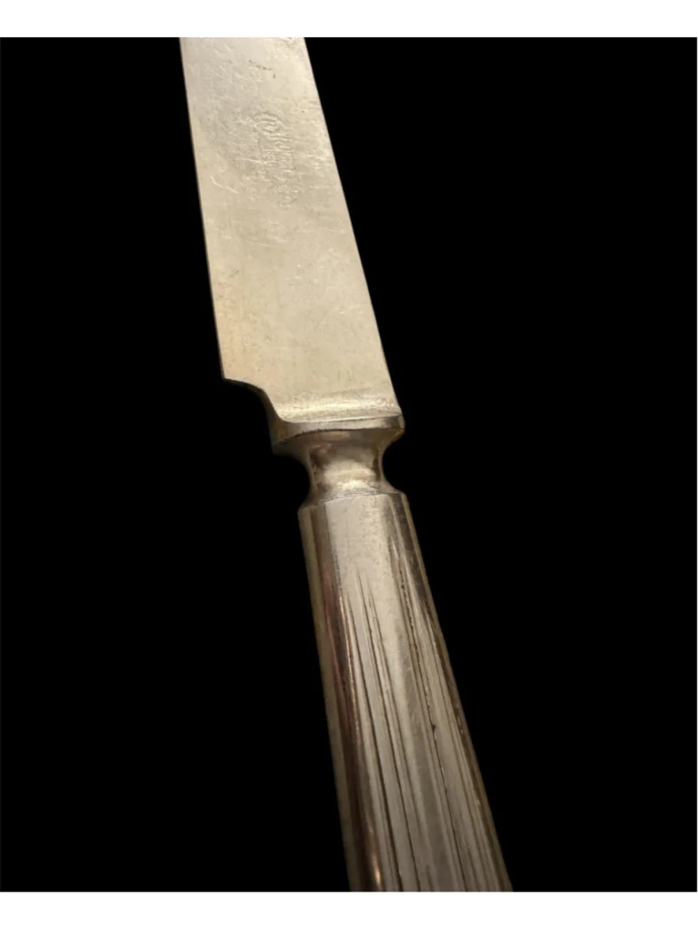 6 Rogers 1881 “Scotia” Dinner Knives – 12 DWT Silverplate – Vintage – Very Good